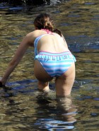 Kelly Brook blue bikini