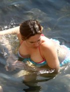 Kelly Brook blue bikini