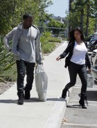 Kim Kardashian leather