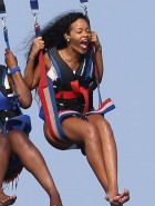 Rihanna parasailing