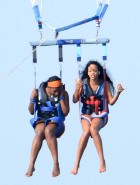 Rihanna parasailing