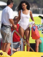 Rihanna parasailing