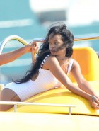 Rihanna parasailing