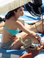 Selena Gomez blue bikini