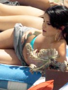 Selena Gomez blue bikini