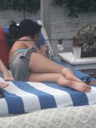 Selena Gomez blue bikini