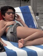 Selena Gomez blue bikini