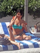 Selena Gomez blue bikini