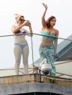 Lady Gaga bikini balcony