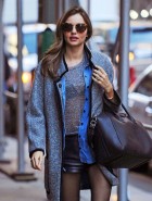 Miranda Kerr leather shorts