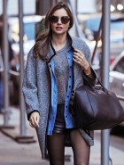 Miranda Kerr leather shorts