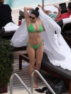 Kelly Brook poolside