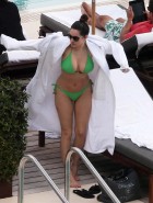 Kelly Brook poolside
