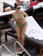 Kelly Brook poolside