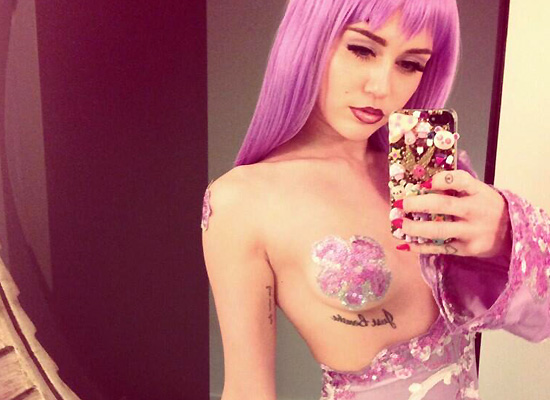 Miley Cyrus as Lil Kim for Halloween