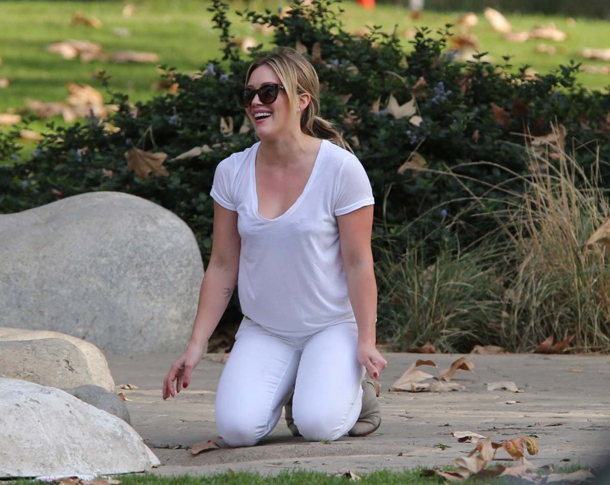 Boob duff hilary peek Piss through speedo cum