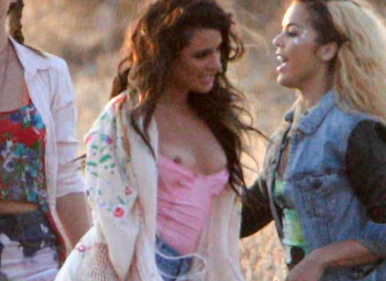 Lea Michele nipple slip