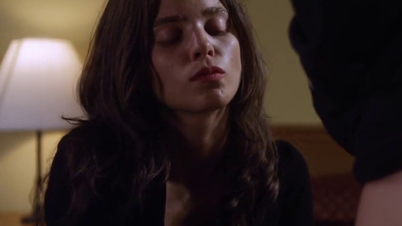AnnaLynne McCord as Pauline, eyes closed, in Excision (2012)