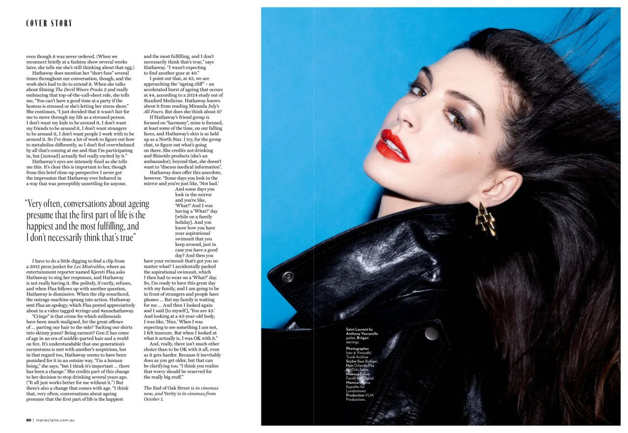 Anne Hathaway at Marie Claire Australia, September 2026
