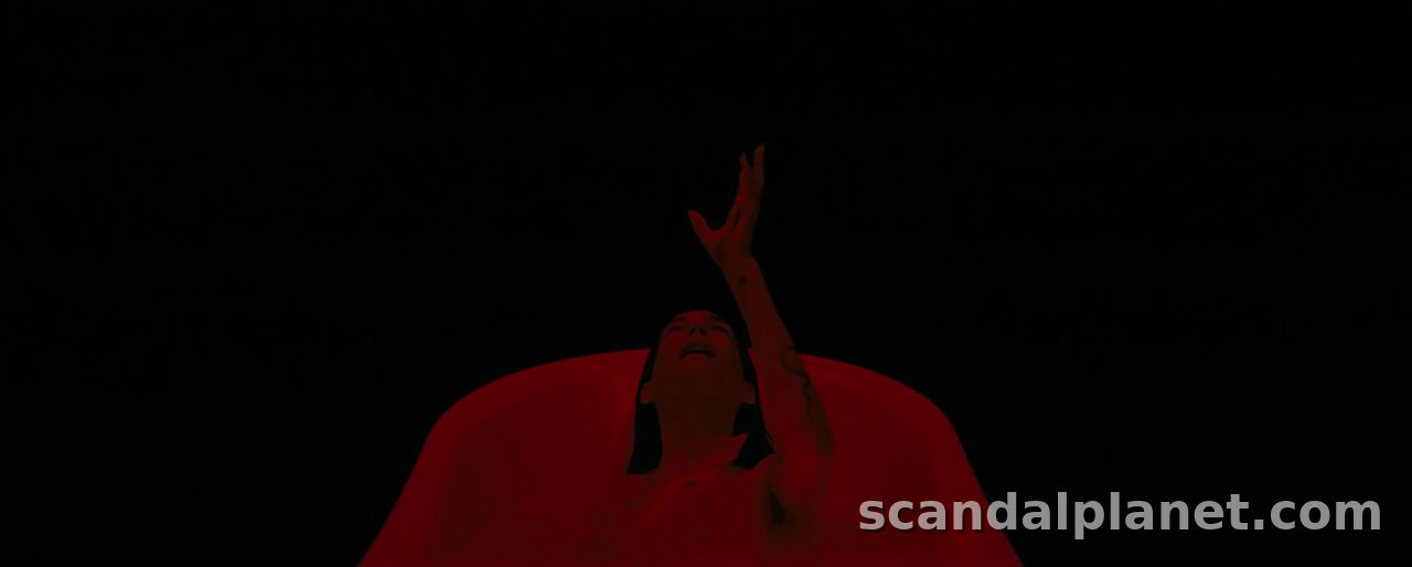 The bathwater turning red around Anne Hathaway, Mother Mary (2026)
