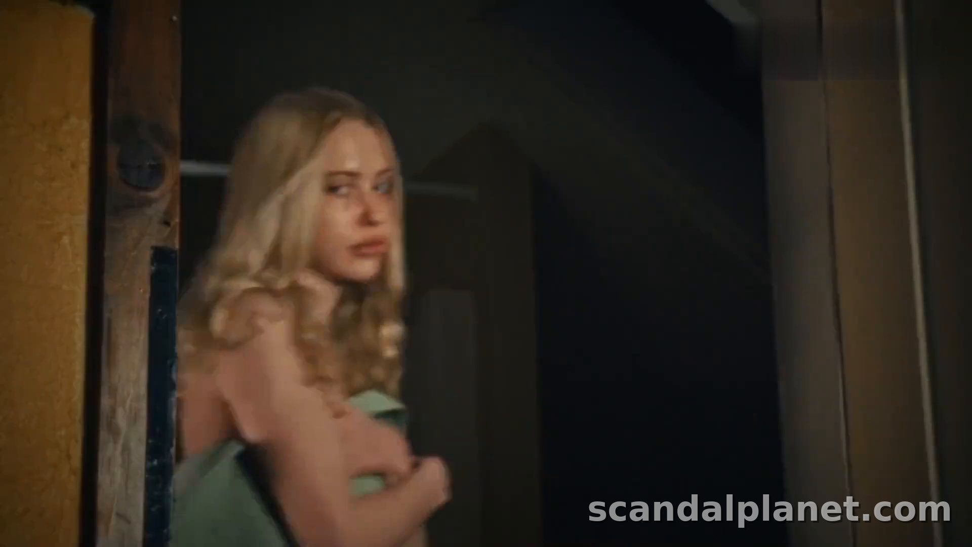 Chloe Cherry at the bedroom door, Blood Barn (2025)