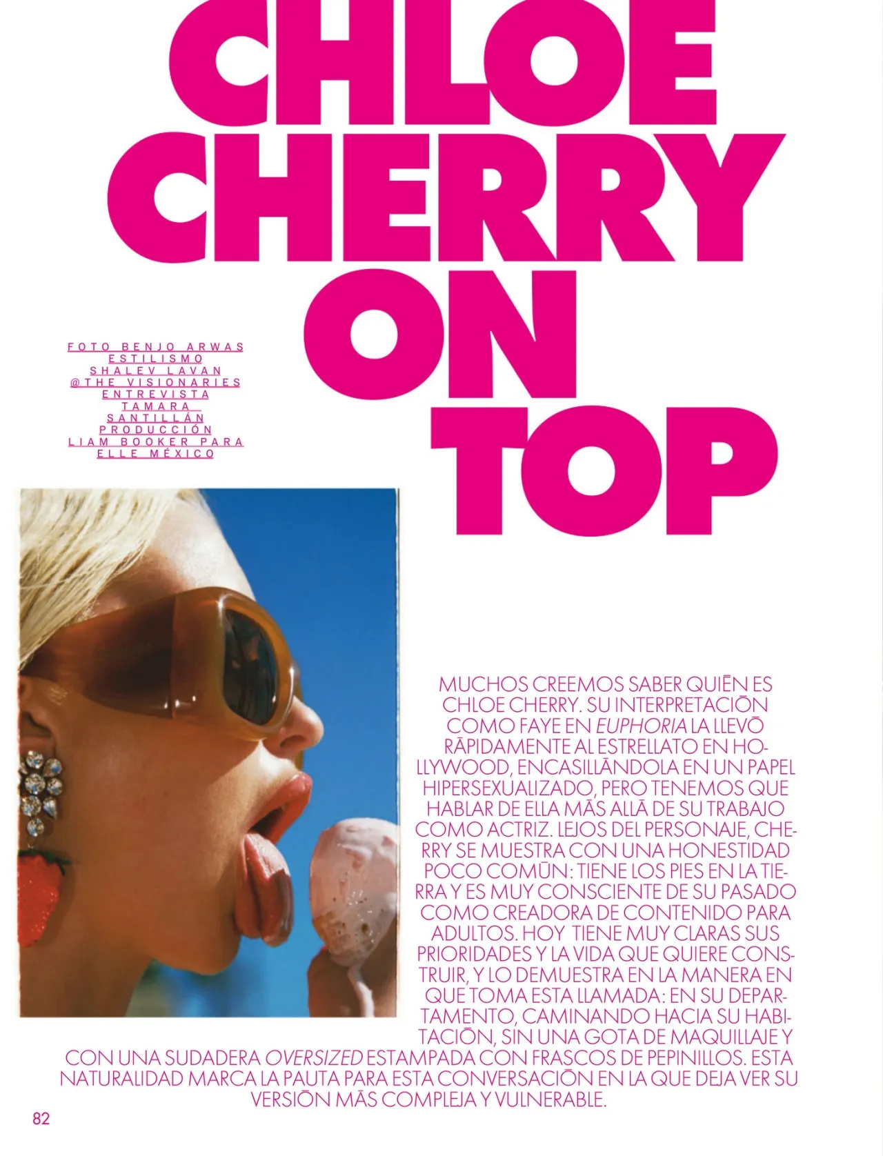 Chloe Cherry at ELLE Mexico, July/August 2026