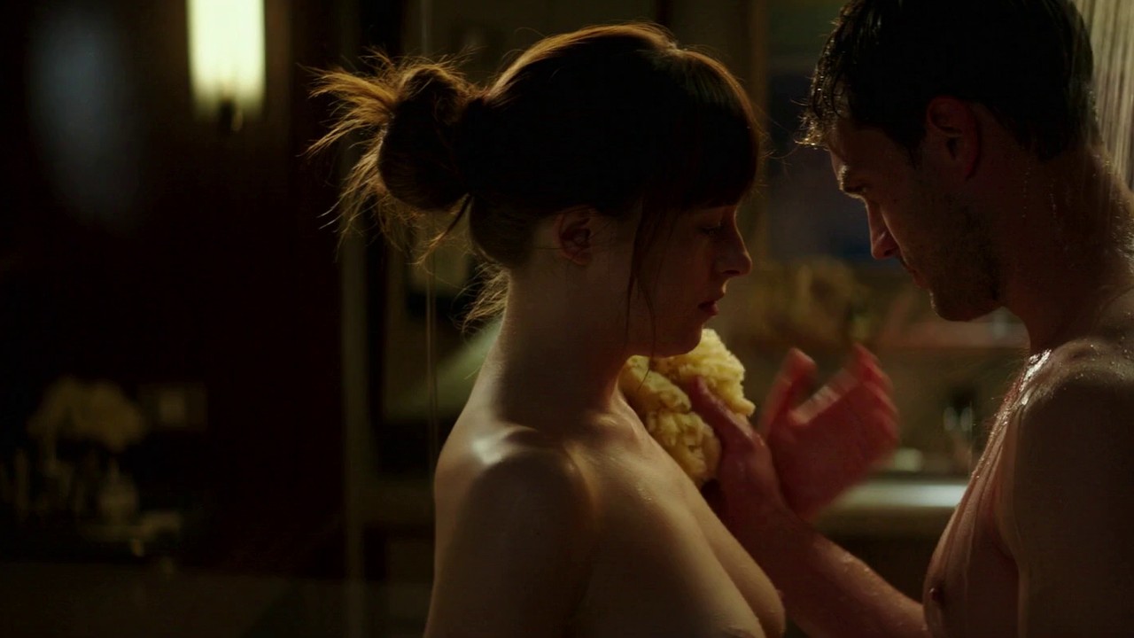 Dakota Johnson and Jamie Dornan in the shower, Fifty Shades Darker (2017)