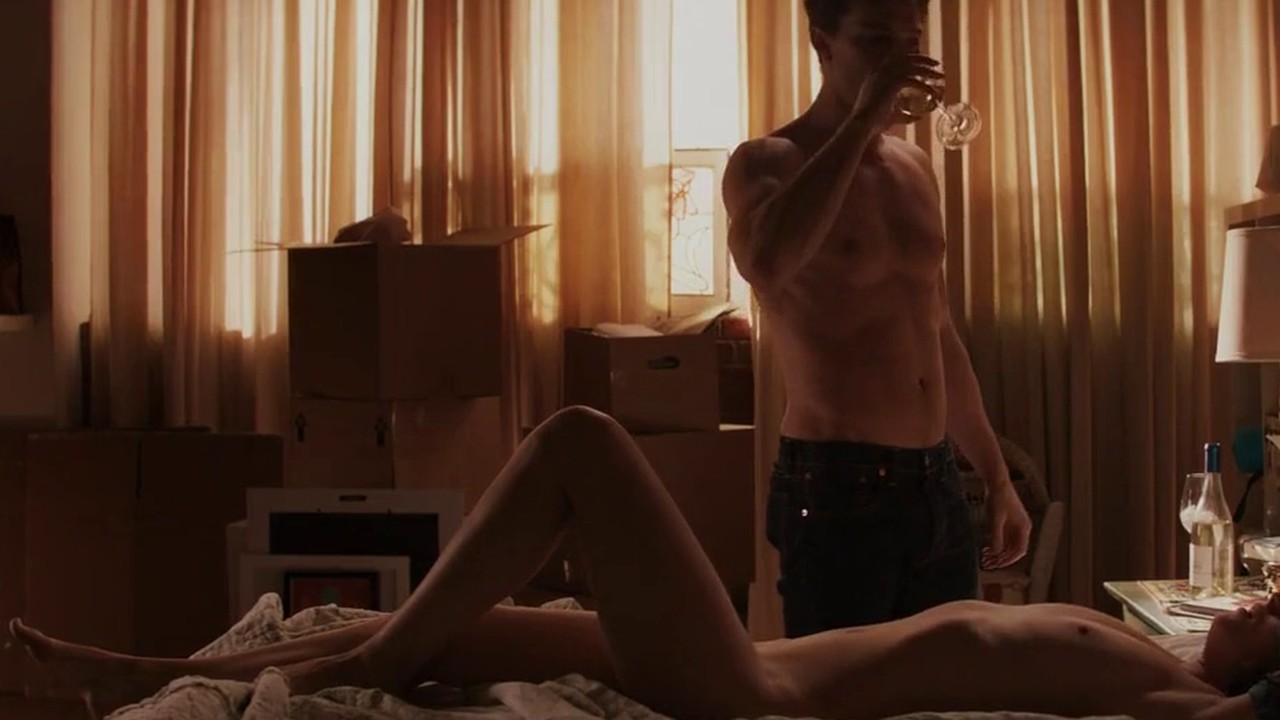 Jamie Dornan and Dakota Johnson in the Fifty Shades of Grey ice cube scene (2015)
