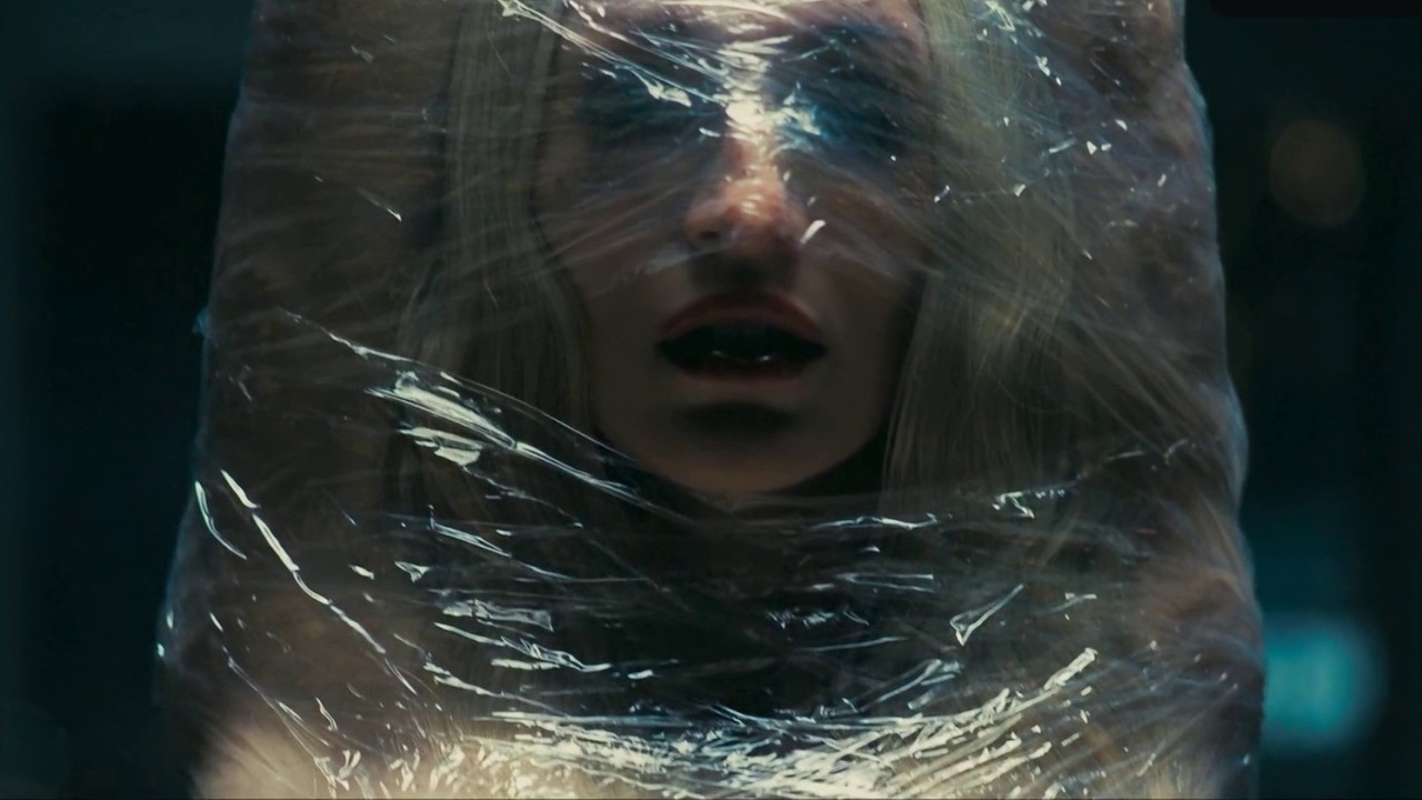 Hunter Schafer wrapped in plastic film, Euphoria S3E3