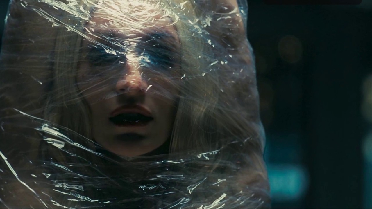 Hunter Schafer wrapped in plastic film, Euphoria season 3