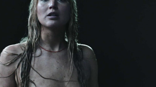 Jennifer Lawrence as Maddie coming out of the ocean in No Hard Feelings (2023)