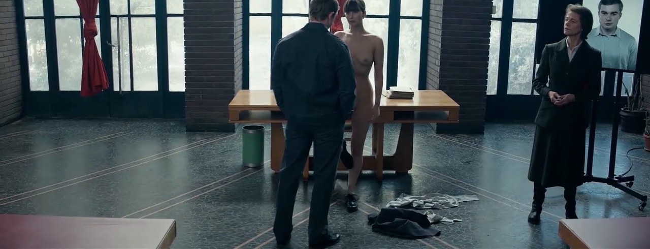 Charlotte Rampling as Matron and the State School class, Red Sparrow (2018)