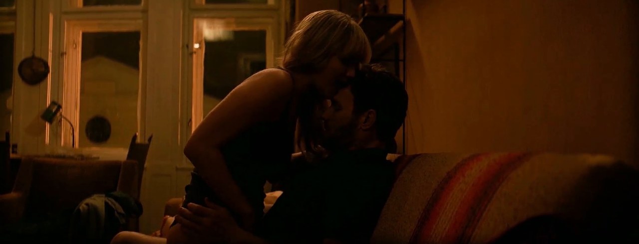 Jennifer Lawrence as Dominika Egorova with Joel Edgerton, Red Sparrow (2018)