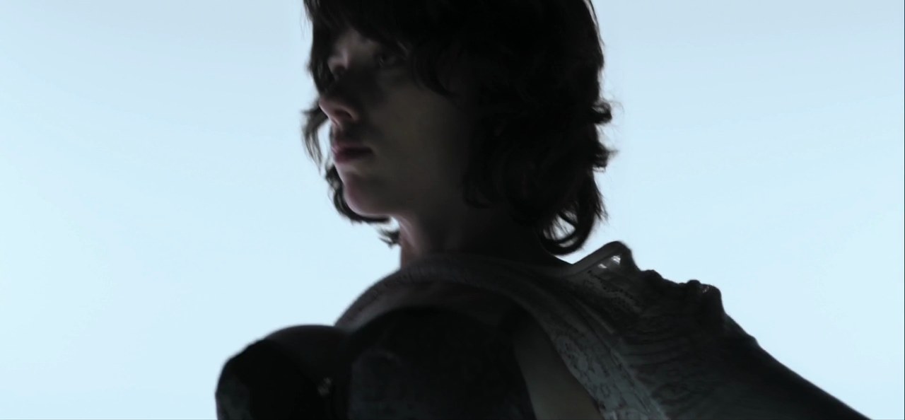 Scarlett Johansson as the Female dressing in the white void, Under the Skin (2013)