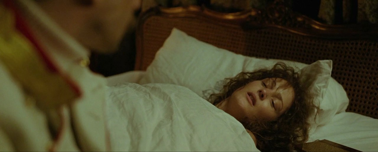 Vicky Krieps as Empress Elisabeth in the imperial bedroom, Corsage (2022)