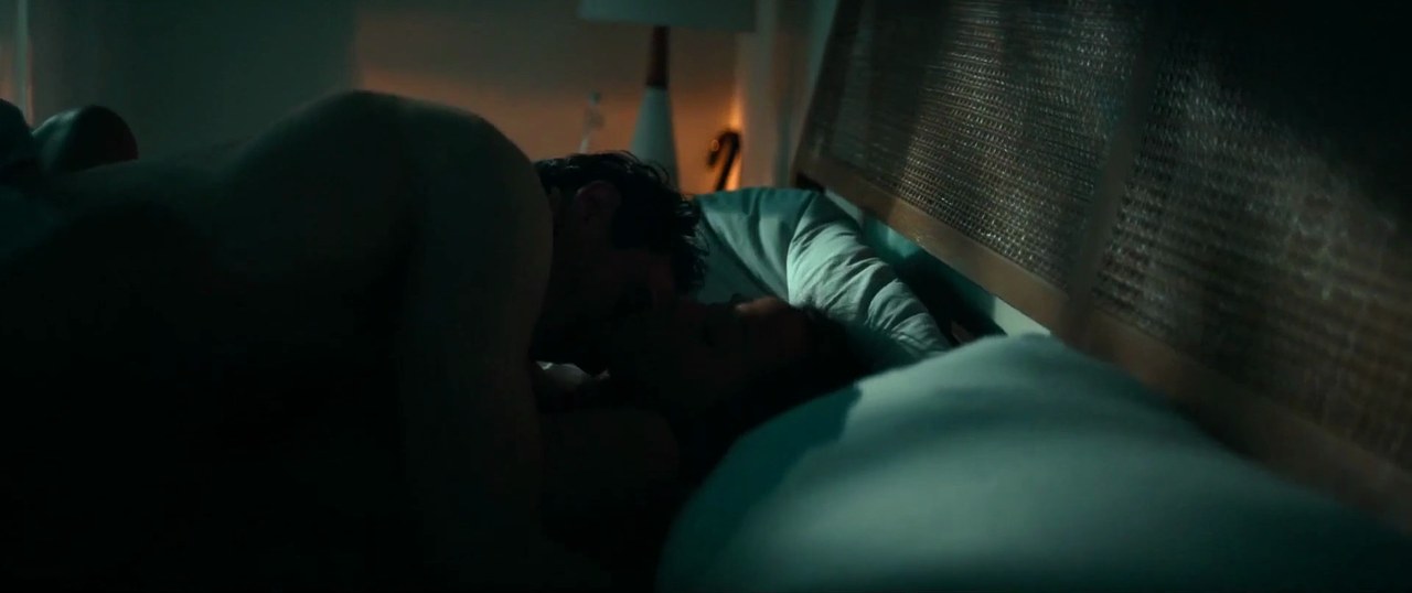 Zoe Saldana in the From Scratch bedroom scene (Netflix, 2022)