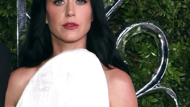 Katy Perry in a strapless white velvet Christian Siriano gown at the Lucas Museum of Narrative Art opening gala, Los Angeles, September 19, 2026